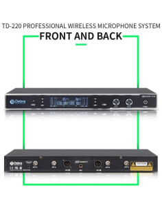 Sistema de micrófono inalámbrico D Debra TD-220 con 2 micrófonos 2