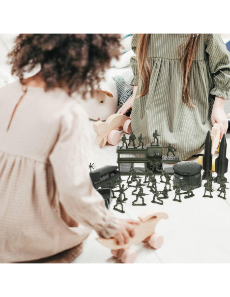 Modelo de Soldado Miniatura 56 Piezas NUOBESTY Verde