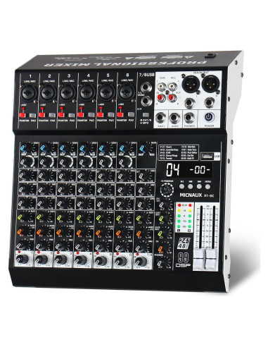 Mezclador de Audio Profesional MICNAUX X1-8Channel 8 Canales