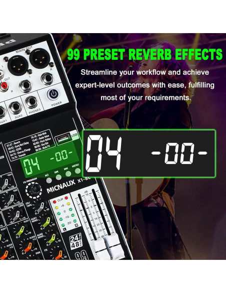 Mezclador de Audio Profesional MICNAUX X1-8Channel 8 Canales