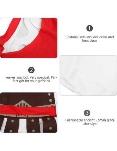 Disfraz de Gladiador Romano WRITWAA para Halloween Adultos