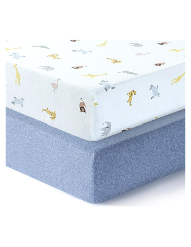 Sábanas para Cuna Mini Dreamology 100% Algodón 2-Pack Azul