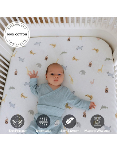 Sábanas para Cuna Mini Dreamology 100% Algodón 2-Pack Azul