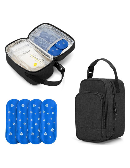 Bolsa Térmica Aislada BAFASO para Leche Materna con 4 Hielos Bolsa Térmica Aislada BAFASO para Leche Materna con 4 Hielos