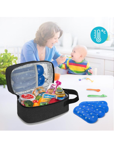 Bolsa Térmica Aislada BAFASO para Leche Materna con 4 Hielos