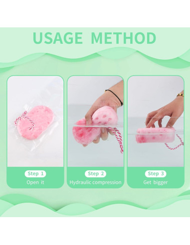 Esponjas de Ducha Exfoliantes 3 Pcs Masaje Relajante Loofah