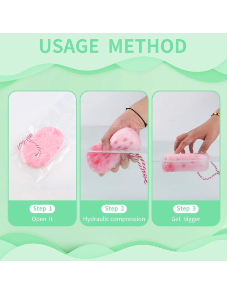 Esponjas de Ducha Exfoliantes 3 Pcs Masaje Relajante Loofah