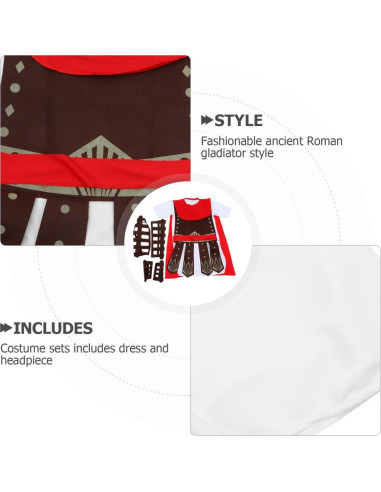 Disfraz de Gladiador Romano WRITWAA para Halloween Adultos