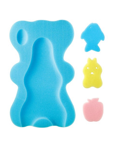 Alfombrilla de Baño PandaEar para Bebés Azul - Soporte Ergonómico