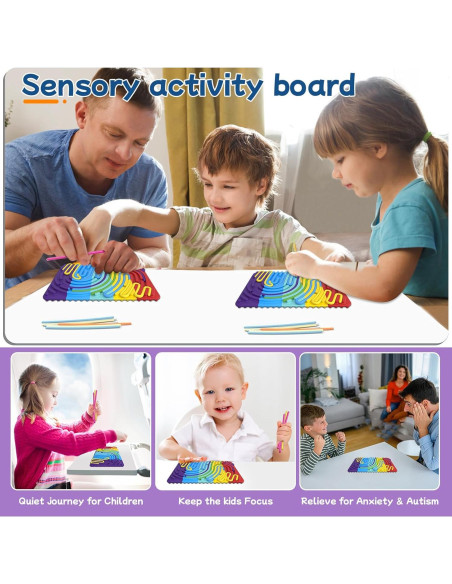 Tablero de Actividad Sensorial Uucoco Colorido para Niños 3+