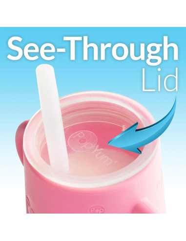 Taza de Entrenamiento PopYum 150 ml Silicona 2 Piezas Azul Verde