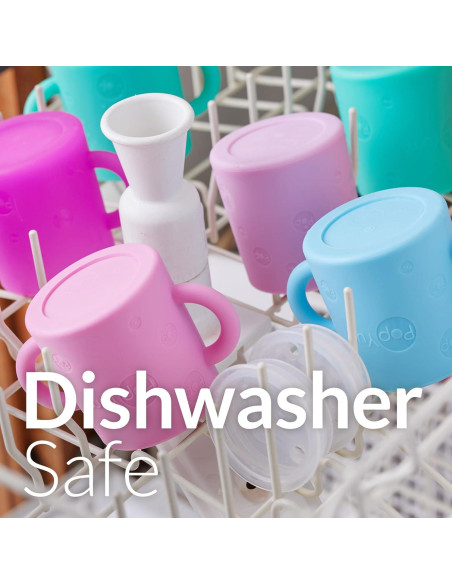 Taza de Entrenamiento PopYum 150 ml Silicona 2 Piezas Azul Verde