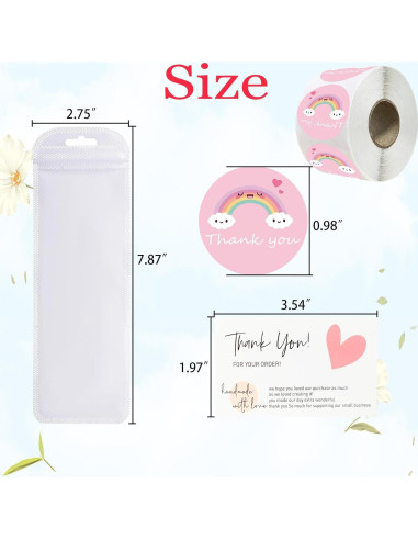 650 Bolsas Reutilizables 7x20cm + 500 Etiquetas Agradecimiento