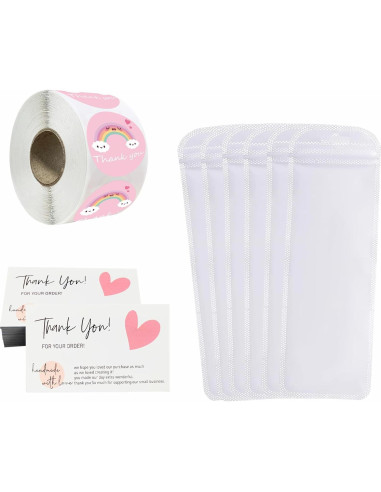 650 Bolsas Reutilizables 7x20cm + 500 Etiquetas Agradecimiento