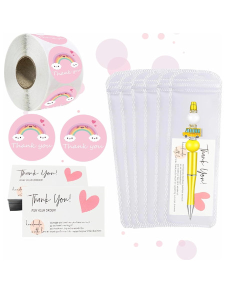 650 Bolsas Reutilizables 7x20cm + 500 Etiquetas Agradecimiento