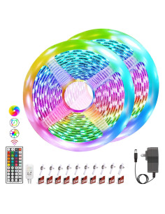 Luces de tira LED KULUNER 9.75m RGB 300 LEDs con control remoto