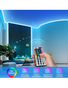 Luces de tira LED KULUNER 9.75m RGB 300 LEDs con control remoto 2