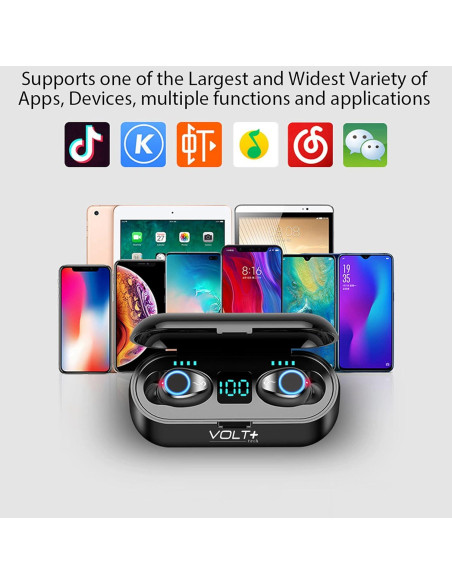 Auriculares Inalámbricos V5.3 Bluetooth Volt Plus F9 IPX7 8D Bass Auriculares Inalámbricos V5.3 Bluetooth Volt Plus F9 IPX7 8D Bass