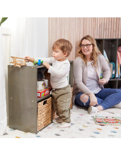 Estantería de Almacenamiento ECR4Kids 2 Niveles 61cm Gris 2