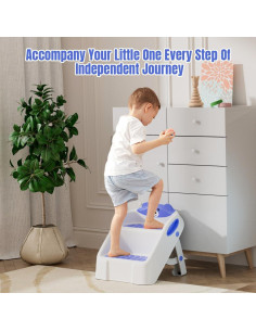 Escalera Plegable Antideslizante Bonbay para Niños 2 Pasos 2