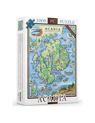 Rompecabezas 1000 piezas Xplorer Maps Parque Nacional Acadia