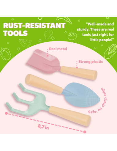 Kit de Herramientas de Jardín para Niños - El Club de Exploradores