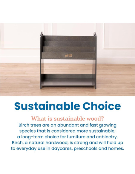 Estantería Expositor de Libros ECR4Kids 3 Estantes 76cm Gris