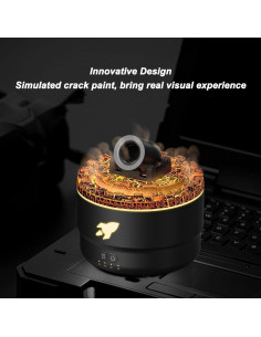 Difusor de Aceite Esencial Pssopp 300ml USB Negro con Luz LED 2