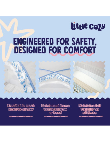 Carpa para Cuna Little Cozy Azul - Dosel Plegable 140x70 cm