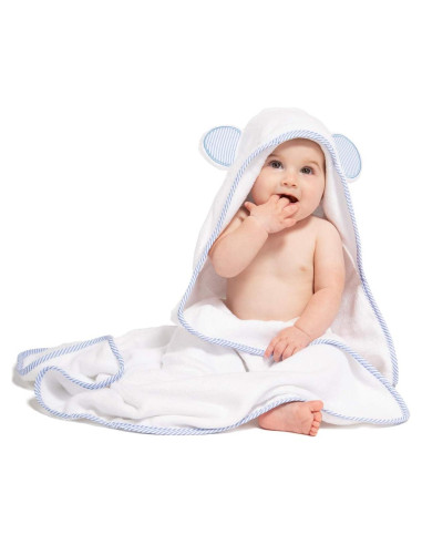 Juego de Toalla con Capucha y Paño de Lavado Fishers Finery Azul