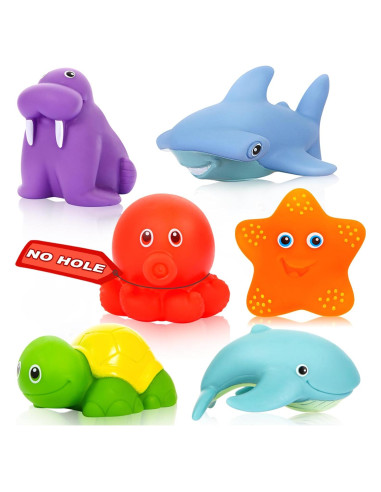 Juguetes de baño para bebés GZHFCMUS sin moho 6 piezas