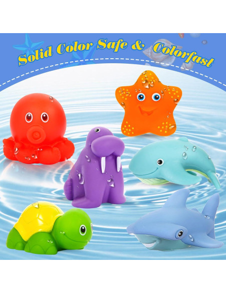 Juguetes de baño para bebés GZHFCMUS sin moho 6 piezas