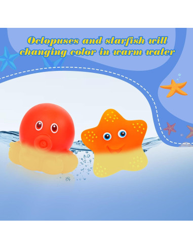 Juguetes de baño para bebés GZHFCMUS sin moho 6 piezas