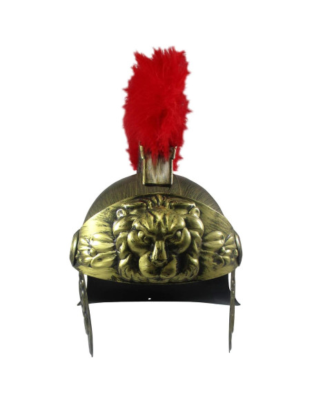 Casco Gladiador Romano Deluxe Nicky Bigs con Espada y Pluma