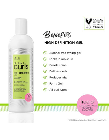 Gel de Alta Definición Todo Sobre Rizos 450g - Sin Frizz