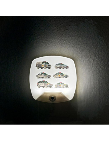 Luz Nocturna LED Omeet Coche de Dibujos Animados - 2 Unidades