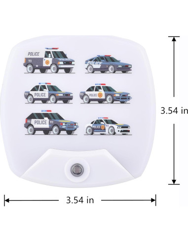Luz Nocturna LED Omeet Coche de Dibujos Animados - 2 Unidades