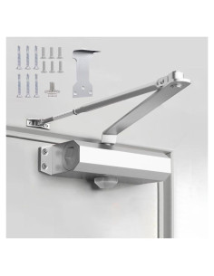 Cierre de puerta automático Augenweide 0-45kg ajustable plata