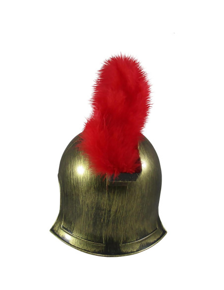 Casco Gladiador Romano Deluxe Nicky Bigs con Espada y Pluma