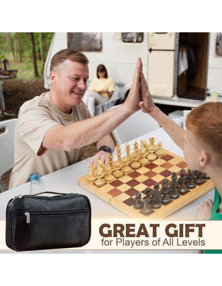 Piezas de Ajedrez de Madera Handicraftviet 34 Piezas 10 cm