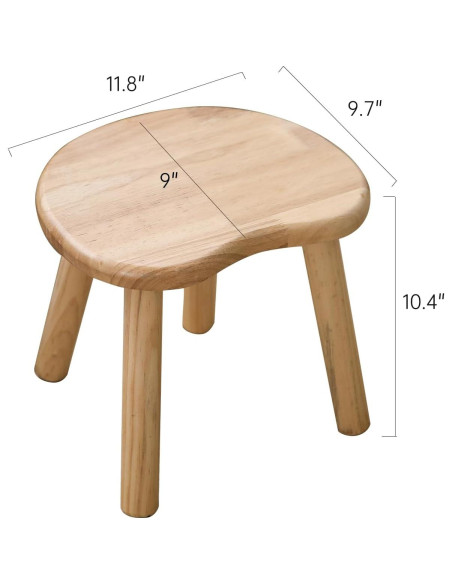 Taburete de Madera HuiDao para Niños 30x24.6x26.7 cm