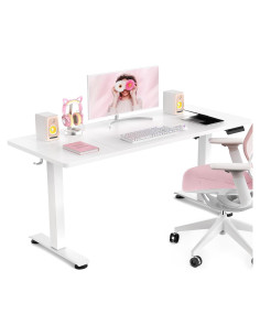 Escritorio de pie eléctrico Veken 120 cm blanco ajustable