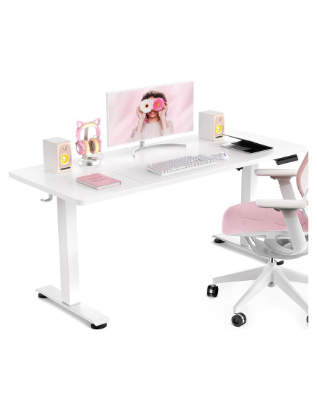 Escritorio de pie eléctrico Veken 120 cm blanco ajustable