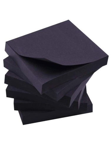Notas Adhesivas Negras YXTH, 6 Blocs de 100 Hojas 7.62 cm