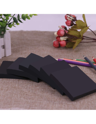Notas Adhesivas Negras YXTH, 6 Blocs de 100 Hojas 7.62 cm