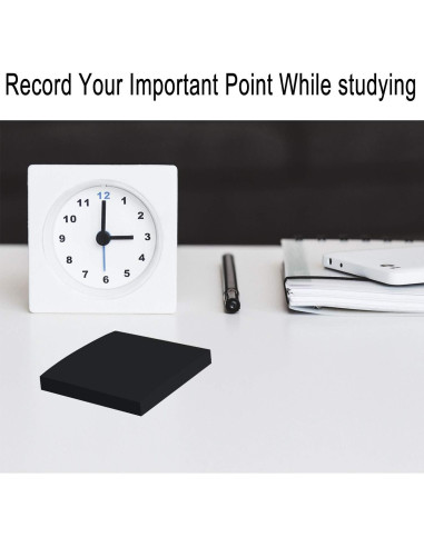 Notas Adhesivas Negras YXTH, 6 Blocs de 100 Hojas 7.62 cm