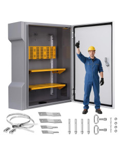 Caja Eléctrica Impermeable JUEDIFX 40.9x35.1x18cm Hierro Gris