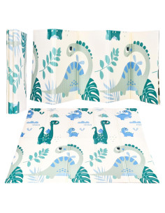 Alfombra de Juego Reversible 198x132cm Dinosaurio Azul