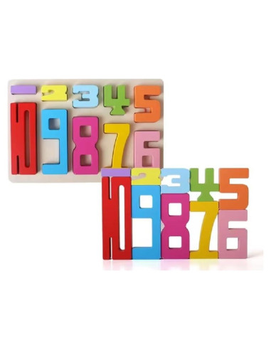 Conjunto de Bloques de Números de Madera AALFA - Juguete Montessori