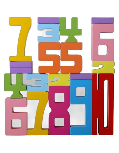 Conjunto de Bloques de Números de Madera AALFA - Juguete Montessori